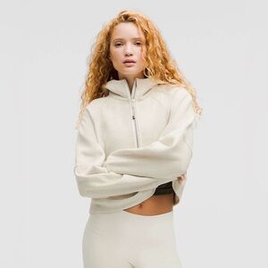 Lululemon Scuba Oversized Half Zip Hoodie size XL/XXL Heathered Bone HDBO